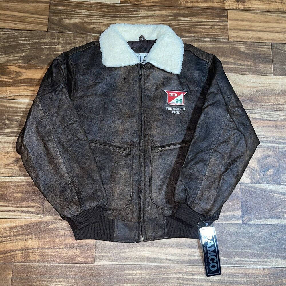 NWT Vintage Dairyland Seed Bomber Jacket Farming Agriculture 80s Mens Medium